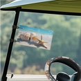 thumbnail image 3 of XYZCANDO Starfish Shell 4pcs Golf Cart Seat Covers Golf Cart Steering Wheel Covers Golf Cart Flags 2 Person Seats Golf Cart Towel Seat Covers Summer Beach Steering Wheel Cover Small Flag Blue, 3 of 7