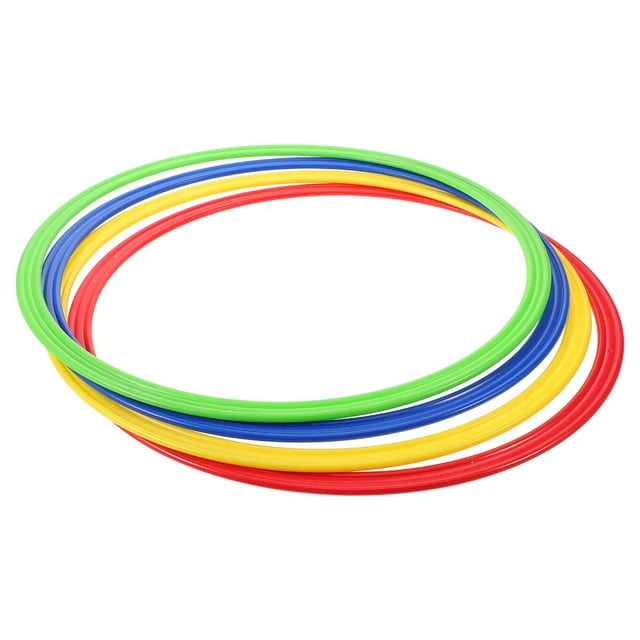 OULII 4Pcs Speed Agility Rings PP Material For Enhanced Coordination In Sports Training 15.7X15.7X0.28In