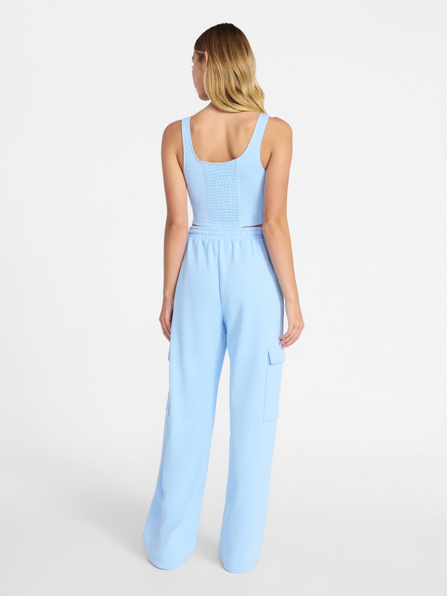 No Boundaries Bustier Tank and Cargo Pant Set, 2-Piece, Women's and Women's Plus Sizes XXS-4X