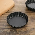thumbnail image 6 of Hengguang 6Pcs Removable Bottom Mini Tart Pan, 4 Inch Non Stick Mini Tart Pans Set, Carbon Steel Nonstick Round Quiche Pie Pan, Tart Pie Pan Round Tart Quiche Pan for Cooking(Black), 6 of 9