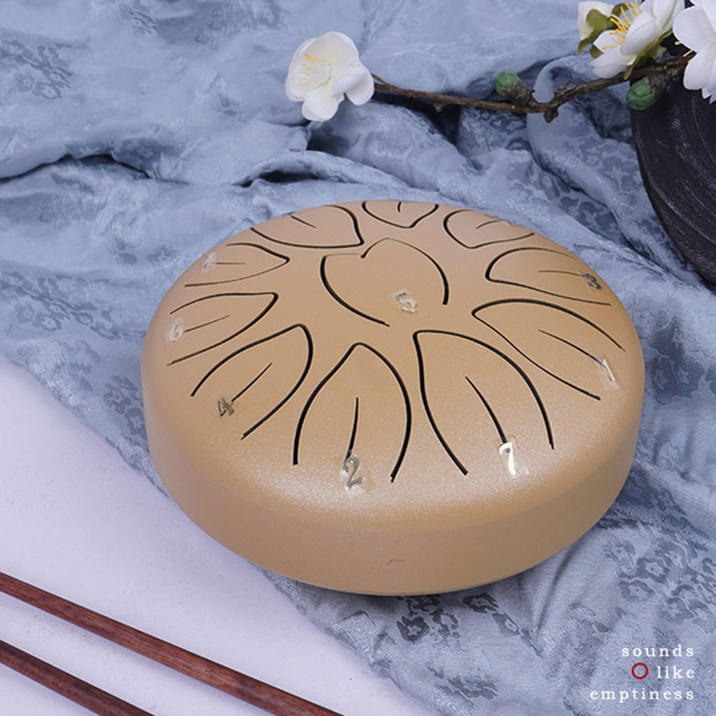 Portable Small Healing Drum Portable Handpans Drum Percussions Instrument 11 Tone Small Steel Tongue Drum Musical Toy