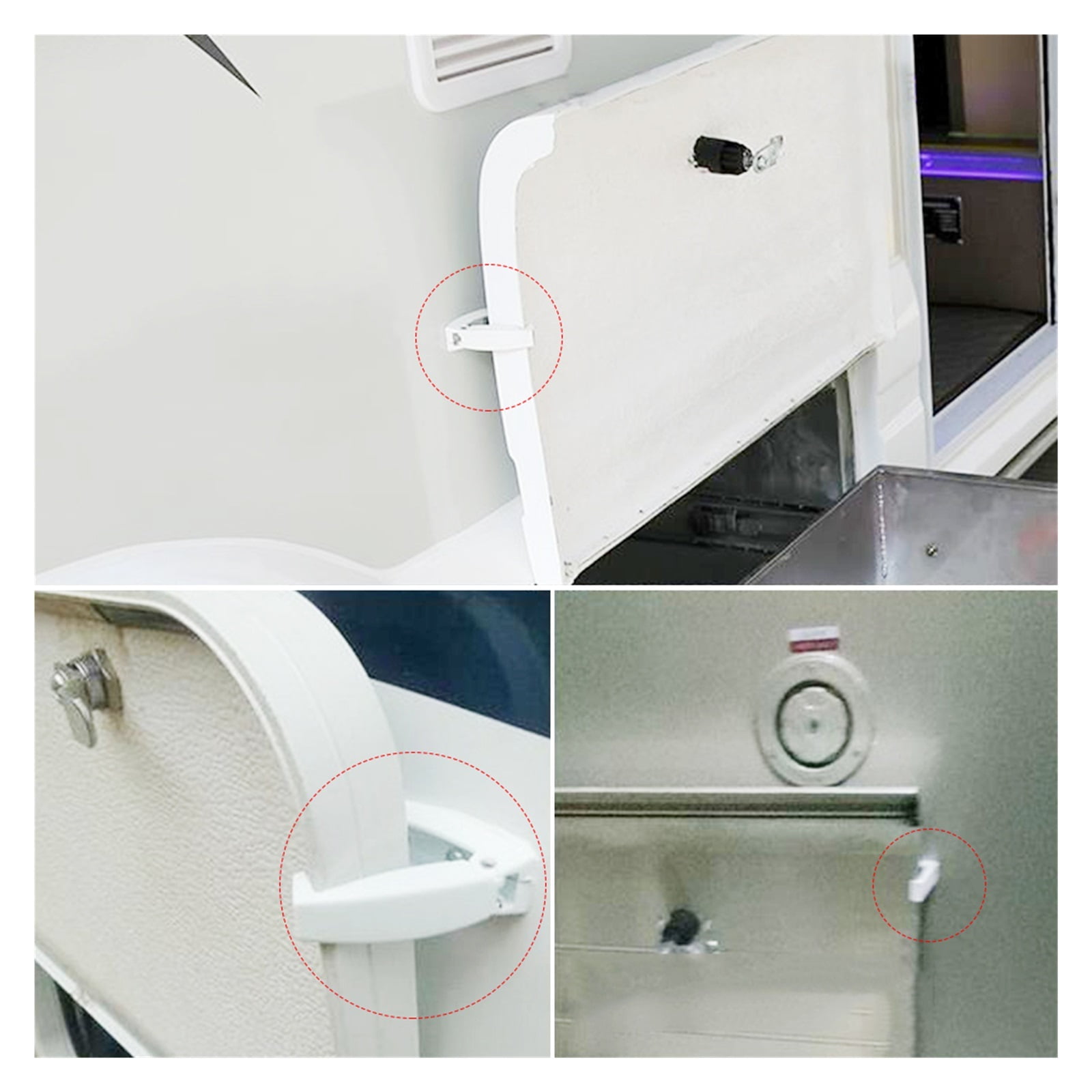 Door Catch Holder Latch For Motorhome Caravan Truck Van Travel Baggage Rv Accessories Camper Trailer White ABS Auto Styling
--------
,Car Accessories