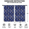 thumbnail image 2 of Blackout Kids Curtains,Blue Gold Sun Moon Star Pattern Childrens Insulated Curtains Set Of 2,Bedroom Essentials,Toddler Room Decor 42x63in(106x160cm), 2 of 5