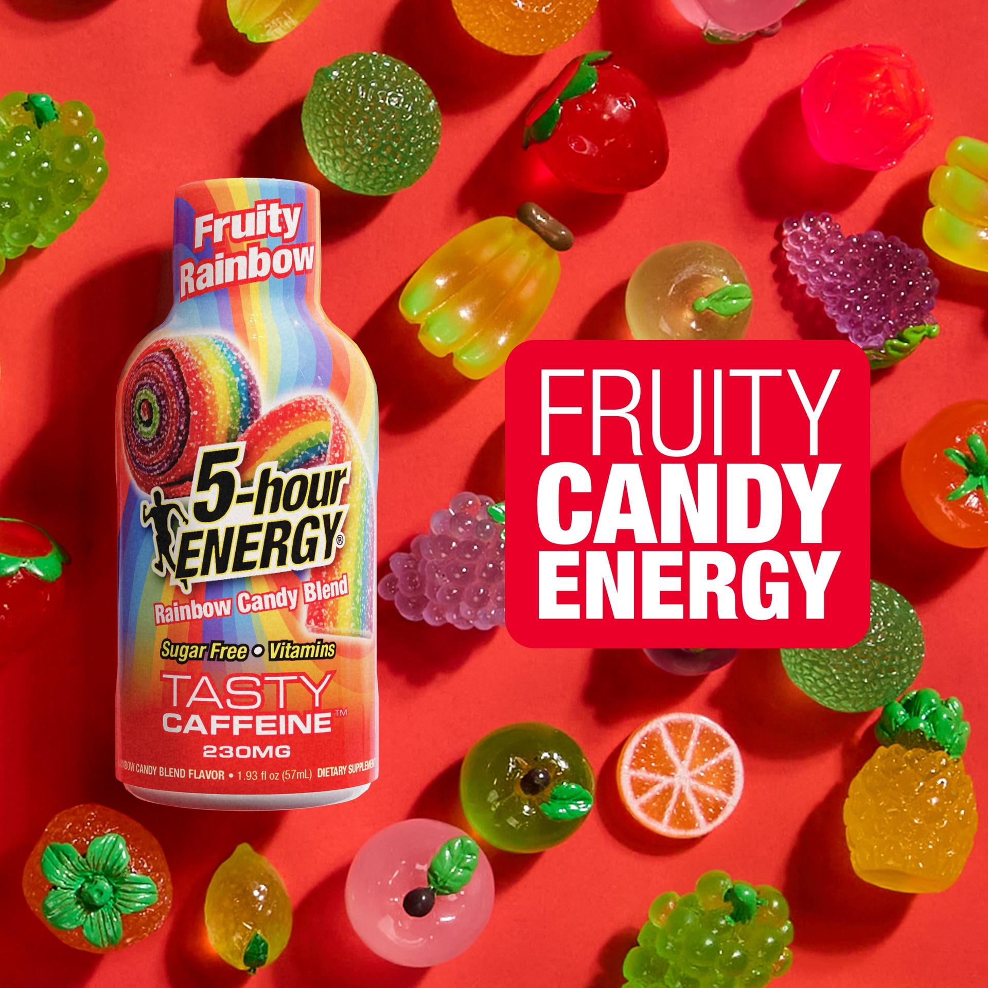 5-hour ENERGY Extra Strength Shots, Fruity Rainbow Flavor, 1.93 fl oz, Pack of 4