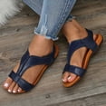 thumbnail image 2 of (2-Pack) Rinsvye Womens Thick Sole Wedge Sandals Tape Strap Sandals Summer Comfort Footwear Easy On Off Convenience, 2 of 8