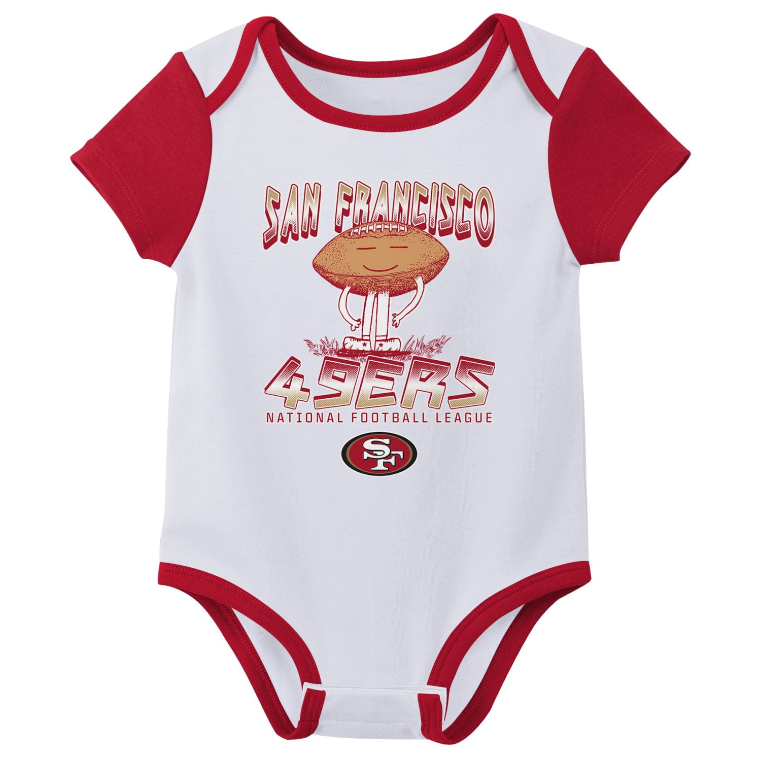 SAN FRANCISCO 49ERS NFL Infant Boys 3 Pack Onesie Game Day Fan Apparel