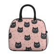 thumbnail image 2 of Black Cat and Dot Pink Pattern Insulated Leakproof Lunch Box for Work, Lunch Bag for Women Men, Loncheras Para Mujer for Beach Travel Picnic Camping, 2 of 6
