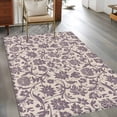 thumbnail image 2 of Area Rugs 2.7'x5', Purple Floral Carpet for Living Room Bedroom Dining Room, Spring Plants Flowers Vintage Rustic Throw Kitchen Rugs Non Slip Washable Rectangle Indoor Outdoor Rugs, 2 of 8