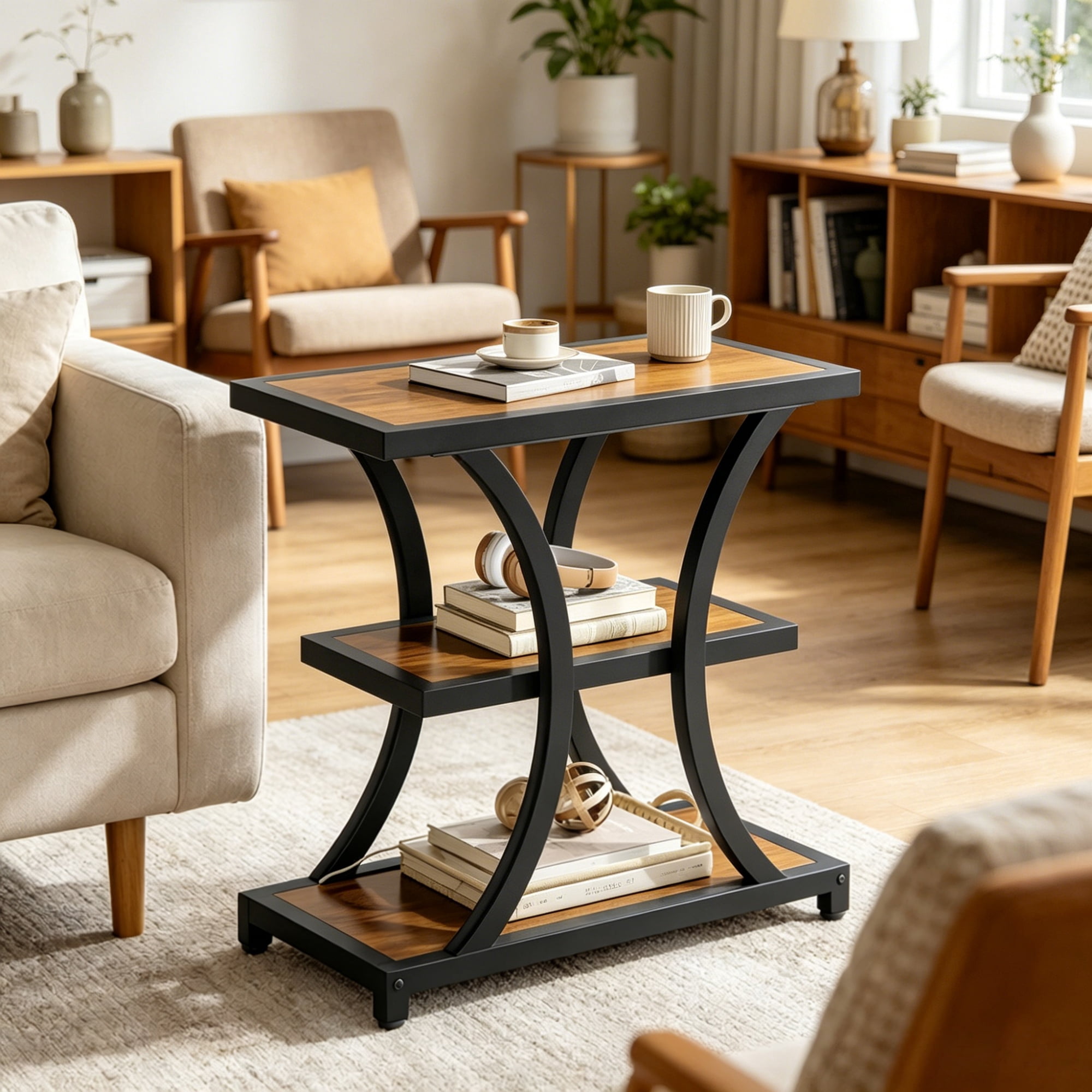End Table, 27.17 in x 21.06 in x 5.51 in, MDF, 18.30 lb