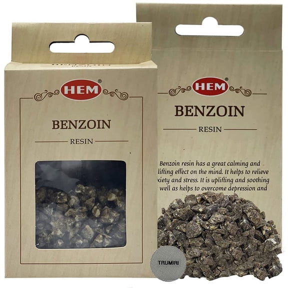 Benzoin Resin Incense 100% Natural Aromatic Tree Gum Sap Solid Crystals and Steel Mesh Bundle for Burning and Diffusion