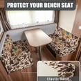 thumbnail image 2 of Kuiaobaty RV Dinette Cushions Covers for Travel Trailer Couch Camper Cushion Slipcovers with 1 Backrest Cover & 1 Bench Cover Sofa Slipcovers, Retro Brown Highland Cow Sunflower Butterfly, 2 of 7