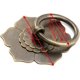 thumbnail image 2 of Perillas de anillo de caída Tiradores de anillo de tono de bronce antiguo Tiradores de gabinete de cajón de tocador en forma de flor - 2 piezas, 2 of 5