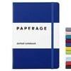 Paperage Dotted Journal Bullet Notebook, Hard Cover, Medium 5.7 x 8 inches, 100 gsm Thick Paper (Navy, Dotted)