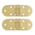 thumbnail image 3 of Sewing machine hinge, 80 x 30 mm, copper-plated metal, rounded edges, for folding table and furniture, 3 of 4
