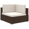 thumbnail image 3 of vidaXL 8 Piece Patio Lounge Set with Cushions Poly Rattan Brown, 3 of 3