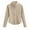 Khaki, variant on Women's Fall Varsity Bomber Jackets Long Sleeve Cropped Button Down Casual Coat with Pockets Outerwear Army Green XXL