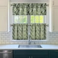 thumbnail image 3 of Kitchen Curtains 24 Inch Short - 3 Panel Set, Rod Pocket Window Curtain, 100% Polyester for Farmhouse, Cafe, Kitchen, Living Room, Bedroom, Sports-Themed Design, Easy Wash, 3 of 6