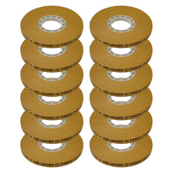 JVCC ATG Tape [Acid Neutral] (ATG-7502): 1/4 in. x 36 yds. (Clear Adhesive on Gold Liner) core for 1/4 inch pink glider [12 pack]