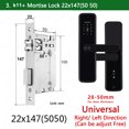 thumbnail image 3 of RAYKUBE K11 Tuya WiFi Biometric Fingerprint Lock Digital Electric Door Lock With 8 Lock Languages Password/Key/Card/APP Unlock, 3 of 5