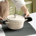 thumbnail image 4 of FHBVT Large Silicone Kitchen Sink Drainage Pad 15.35x9.84in Non-Slip Waterproof Pad for Dish Drying Mat Cabinet Insert Hot Pot Rack Flexible and Easy to Clean Quick Drying for Kitchen Counter Use, 4 of 8