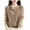 Khaki, variant on Hpapadks Womens Sweaters Osmanthus Needle Knitted Sweaters Button Down Long Sleeve Solid Loose Cardigan Cable Knit Sweater Women Beige L