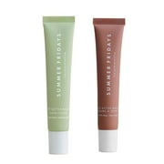 Summer Fridays Lip Butter Balm, Lip Butter Balm Conditioning Lip and Lip Balm for Instant Shine and Hydration Sheer Tinted Soothing Lip Care (2Pcs, Green+Coffee) Hot Sale!