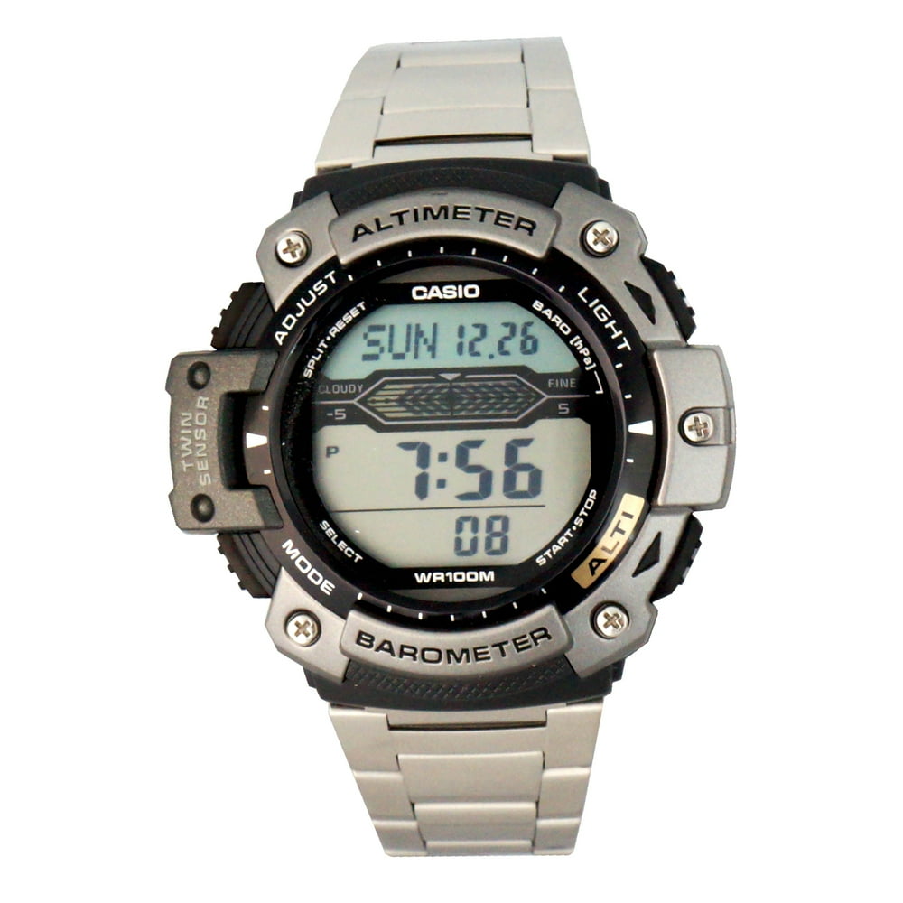 Casio StainlessSteel Altimeter, Barometer, and Thermometer Watch