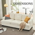 thumbnail image 3 of papajet 89 inch Sofa, Comfy Couch with Deep Seats, Modern Sofa for Living Room(White,Boucle), 3 of 6