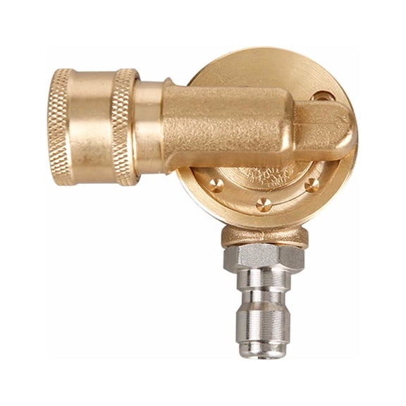 Pivoting Coupler for Pressure Washer Nozzle, Gutter Cleaner Attachment for Gutter Cleaning, 240 Degree, 4500 Psi, 1/4 Inch Quick Connect 7 Different Cleaning Angles