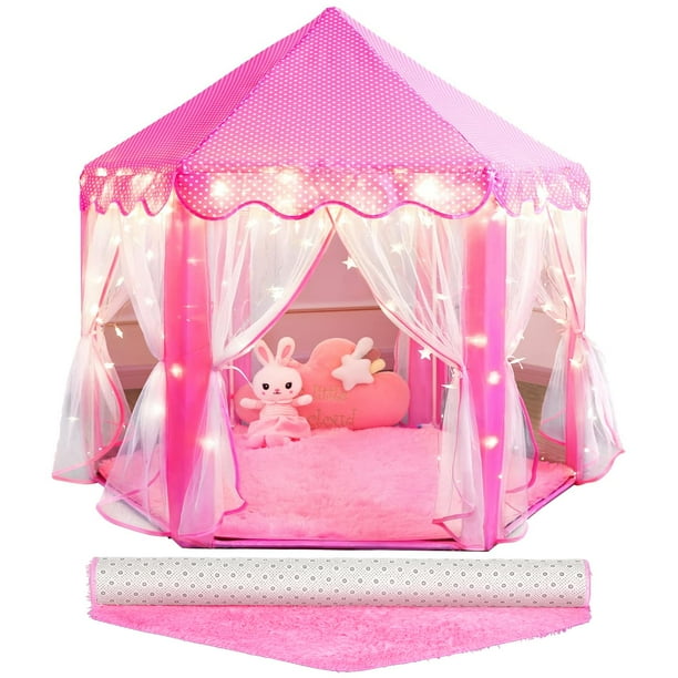 Carpa de Juego Wilwolfer Castillo de Princesa Unicornio Hada para Niñas 3+