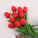 thumbnail image 1 of Adornos de flores de tulipán artificiales para decoración del hogar, color rojo., 1 of 3