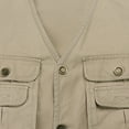 thumbnail image 6 of UTTOASFAY Men's Outdoor Vest Leisure Jacket Lightweight Vest with Zip Many Pockets Khaki 12(XXL), 6 of 9