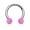 Pink, variant on EyeBrow Synthetic Opal Horseshoe 316L Surgical Steel Circular Barbell Eye brow Barbell