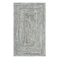 thumbnail image 3 of Unique Loom Braided Chindi Collection Area Rug - Layer (5' 1" x 8' Rectangle Gray/Ivory), 3 of 7