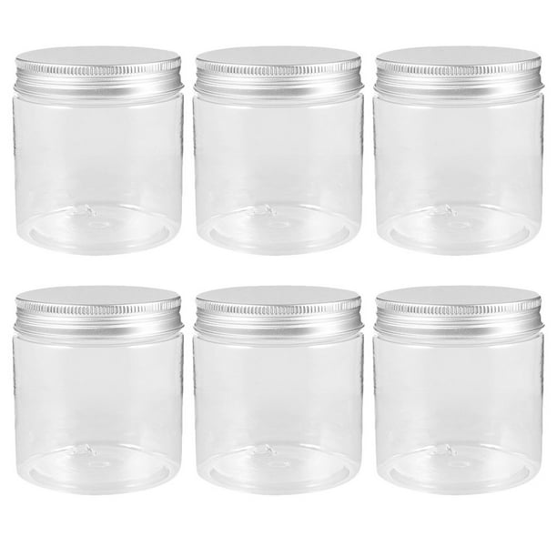 6 piezas de sellado de hogar sellado de casas de canister transparente jarro de apertura amplia de albañil con tapa