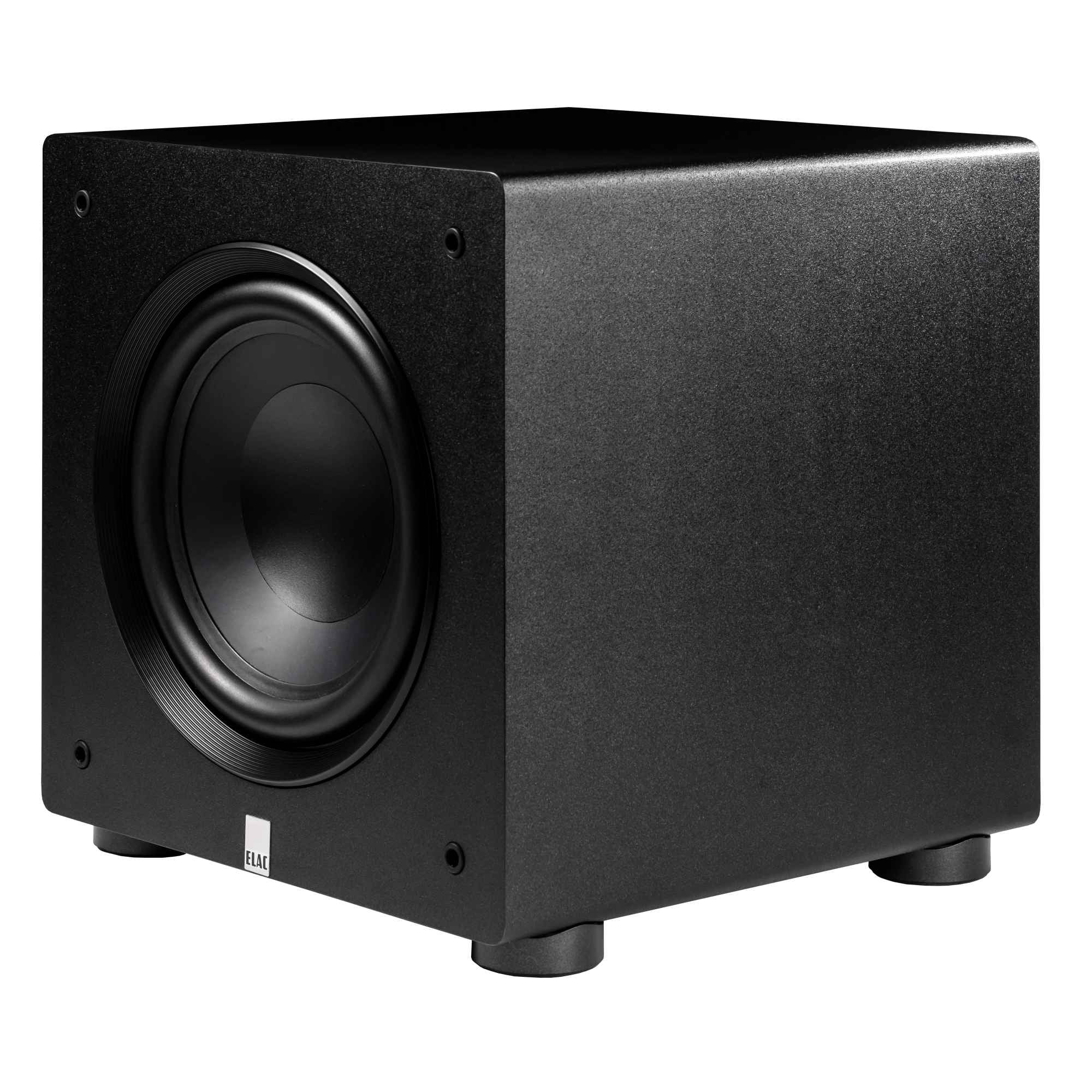 Elac DCB41-BK - Debut ConneX 4.5" Powered Speakers - Black, Pair and Elac PS250-BK - Varro Premium 10" 250 Watt Powered Subwoofer with Auto-EQ