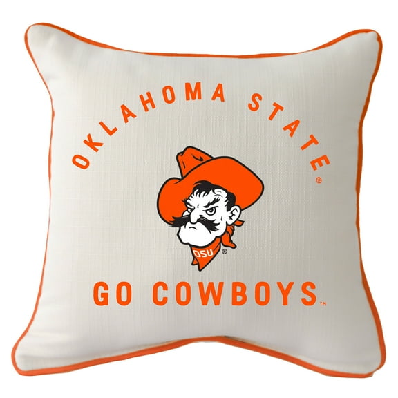 Oklahoma State Cowboys Arched Square Piped Pillow