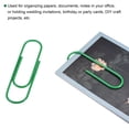 thumbnail image 5 of Uxcell Paper Clips 3.9 Inch Vinyl Coated for Office Home Green Count 20, 5 of 6