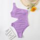 thumbnail image 5 of Traje de baño Sexy Bikini de un hombro Sólido Sexy Traje de baño ahuecado Fridja nalpqowj62916, 5 of 8