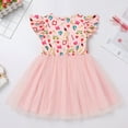 thumbnail image 4 of IDOPIP Toddler Kids Girls Back to School Tulle Tutu Dress Pencil Print First Day of School Outfit, 4 of 8