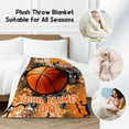 thumbnail image 6 of Custom Basketball Blanket - Soft, Fuzzy & Warm Sports Throw Blanket for Basketball Lovers - 60"x80" Large Blanket for Couch, Bed - Basketball Gifts Accessories for Men Women, 6 of 6