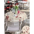 thumbnail image 5 of Outdoor Tablecloth with Umbrella Hole for Patio/Picnic/Party/Camping, Spring Cherry Flowers Waterproof Table Cloth Round Cover Washable, Retro Country Floral Birds Plants Beige (Dia 60"), 5 of 8