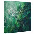thumbnail image 2 of Olive Green Canvas Wall Art for Living Room Bedroom Bathroom, Green Ombre Shabby Chic Modern Boho Oil Painting Style Canvas Art Wall Decor, Artwork for Walls Home Office Decor, 10"x10", 2 of 9