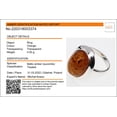 thumbnail image 4 of Sterling Silver and Baltic Honey Amber Oval Ring "Aine", 4 of 7