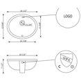 thumbnail image 3 of American Imaginations 16.5-in. W CUPC Oval Bathroom Undermount Sink Set In White - Chrome Hardware - Overflow Drain Incl. AI-31776, 3 of 7