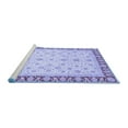 thumbnail image 2 of Ahgly Company Machine Washable Indoor Rectangle Oriental Blue Modern Area Rugs, 8' x 12', 2 of 4
