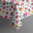 thumbnail image 5 of Red Strawberry Plants Leaf White Pattern Square Tablecloth,Waterproof Square Table Cover,Wipeable Spillproof Washable Table Cover for Home Kitchen Party Decor 42"X42"(107x107cm), 5 of 6