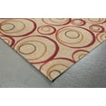 Liora Manne Spello 1936/24 Hoops Red Area Rug 5 Feet X 7 Feet 6 Inches
