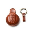 thumbnail image 1 of fastboy Leather Car Key Case Cowhide Holder Full Protection Shell Auto Fashion Keychain Soft Cover Replacement for MINI Brown, 1 of 6