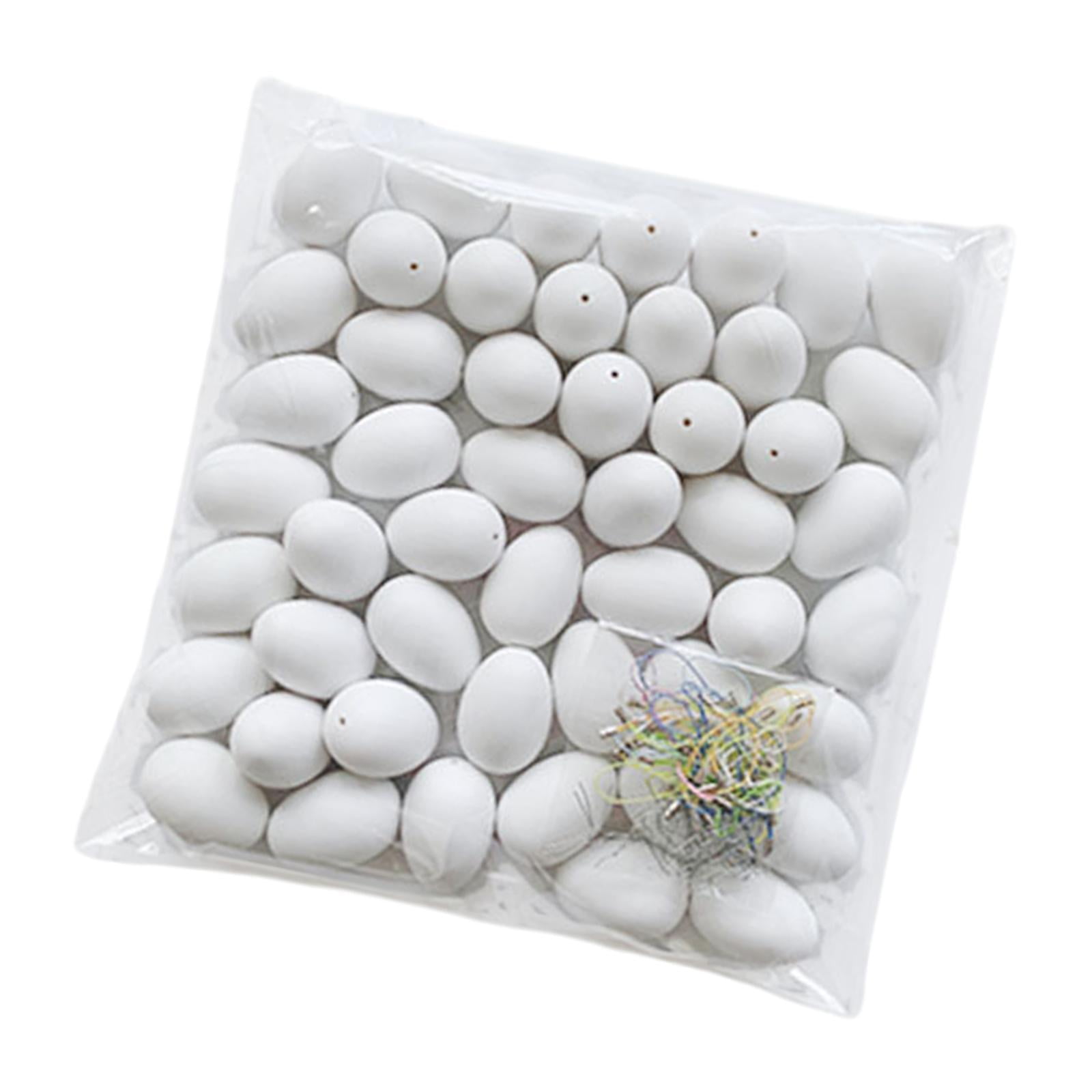FVDPWYE Fake Eggs Easter Decor Blank Crafting Smooth DIY Crafts for School Projects Home White Hook 50